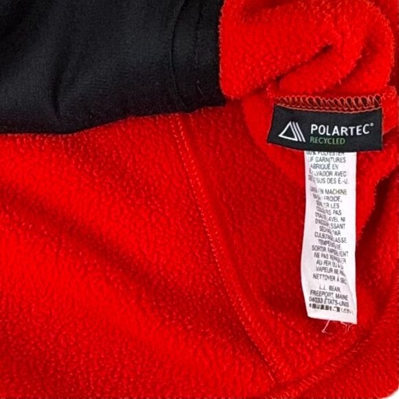 LL Bean Mens XLT Fleece Sweater Vest Red POLARTEC Pockets Cinch Waist Full Zip - Picture 5 of 13